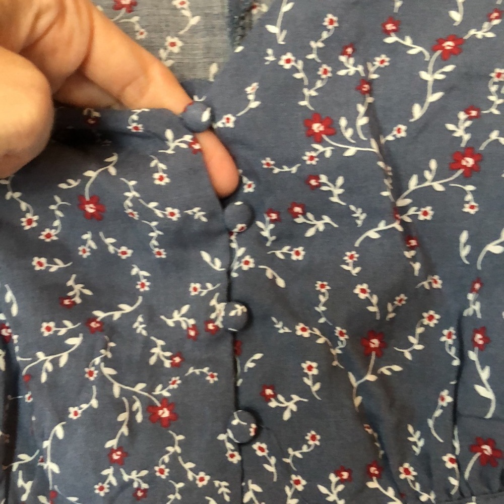 NWT Cotton On dusty blue floral dress - Picture 4 of 9